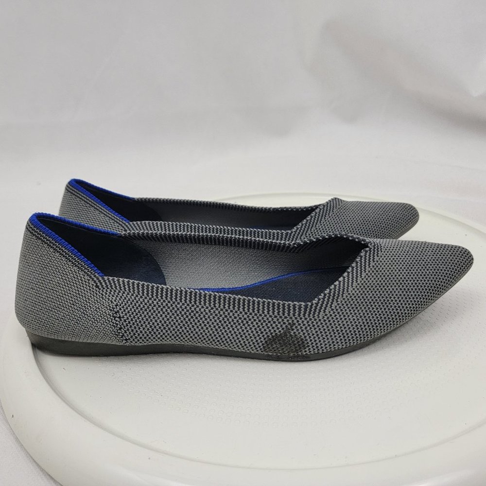 ROTHY'S Womens 6.5 Shoes Flats The Point Cloud Grey Birdseye